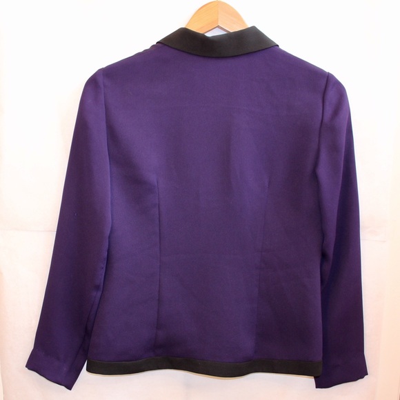 Donna Ricco purple jacket with black accents - Picture 5 of 5